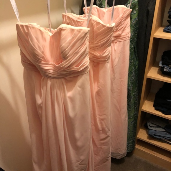 David’s Bridal pink chiffon Bridesmaid’s Dresses - Picture 3 of 8